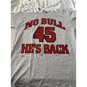 Michael Jordan Nutmeg Chicago Bulls No Bull 45 He's Back T Shirt